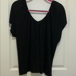 American Eagle black short sleeve v-neck top